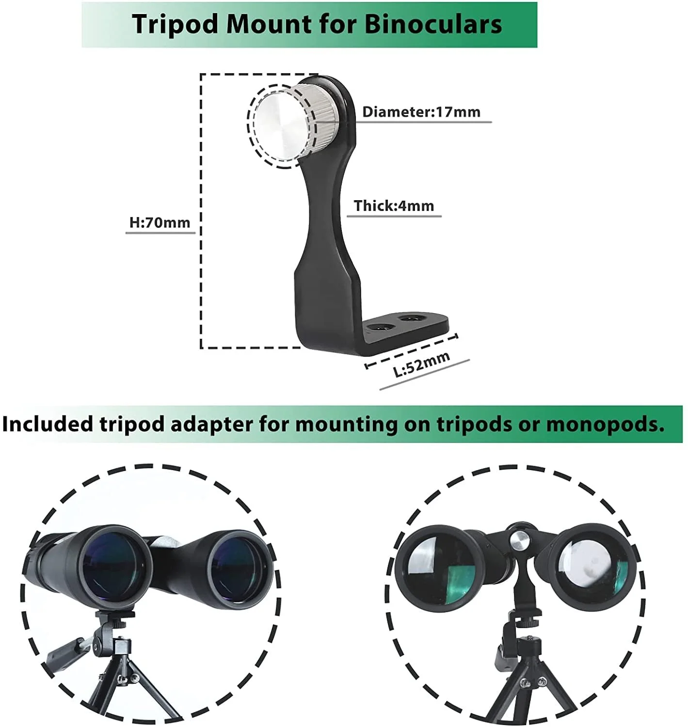 Бінокль Bossdun 20x60 Високої потужності з адаптером для штатива, фото №2