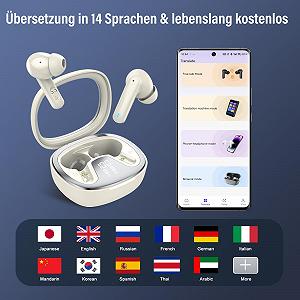 Навушники-перекладач AI, 3-в-1 Bluetooth 5.4 Голосовий для 164 мов з додатком, 50 годин, 5 режимів перекладу в реальному часі для навчання, подорожей, білі ціна на synthetic.ua - Фото 1 Навушники-перекладач AI, 3-в-1 Bluetooth 5.4 Голосовий для 164 мов з додатком, 50 годин, 5 режимів перекладу в реальному часі для навчання, подорожей, білі synthetic.ua - Фото 1