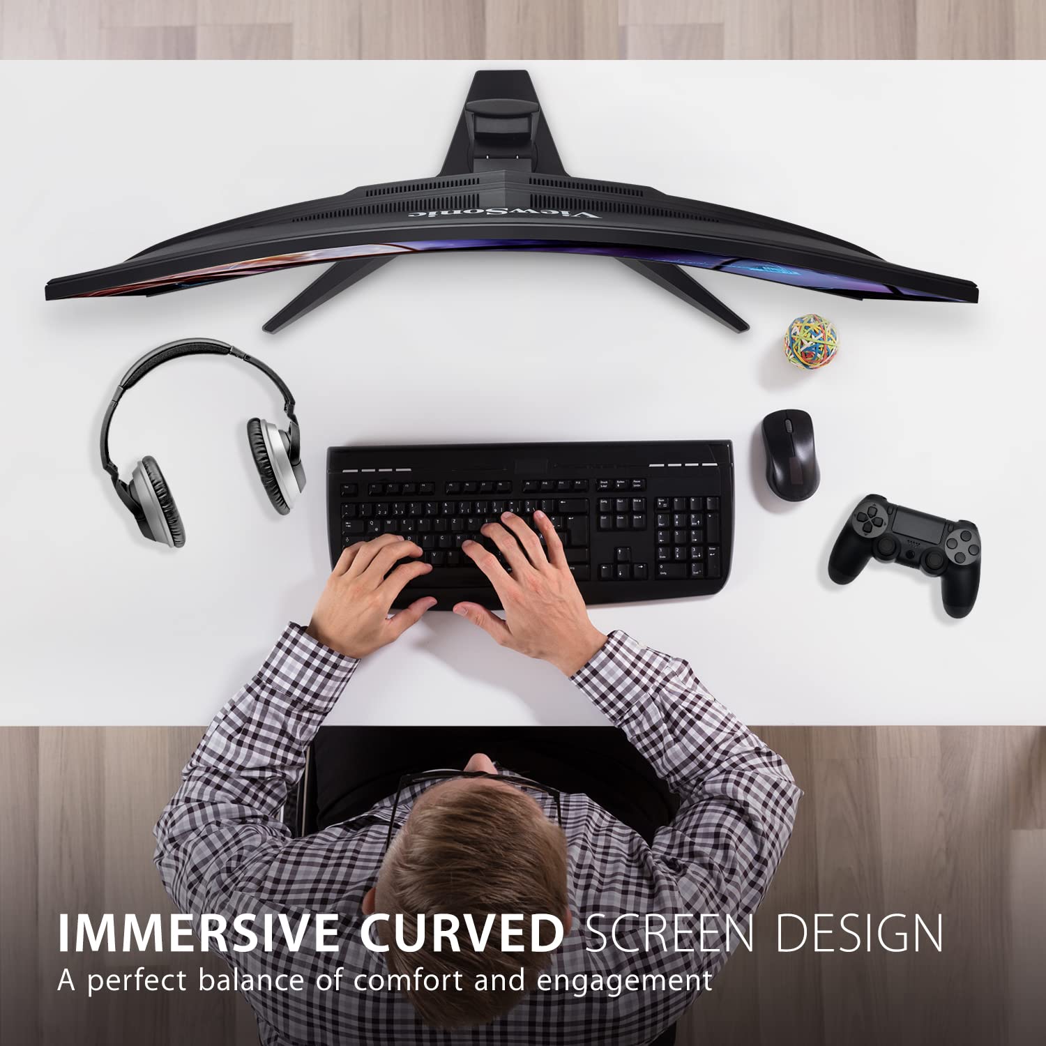 Монітор Viewsonic Curved Gaming VX3418-2KPC 86.4 см (34 дюйми) UWQHD Adaptive Sync 1 мс 144 Гц HDMI DP Низька затримка введення Динамік Регульована висота Чорний, фото №3 Монітор Viewsonic Curved Gaming VX3418-2KPC 86.4 см (34 дюйми) UWQHD Adaptive Sync 1 мс 144 Гц HDMI DP Низька затримка введення Динамік Регульована висота Чорний, фото №3