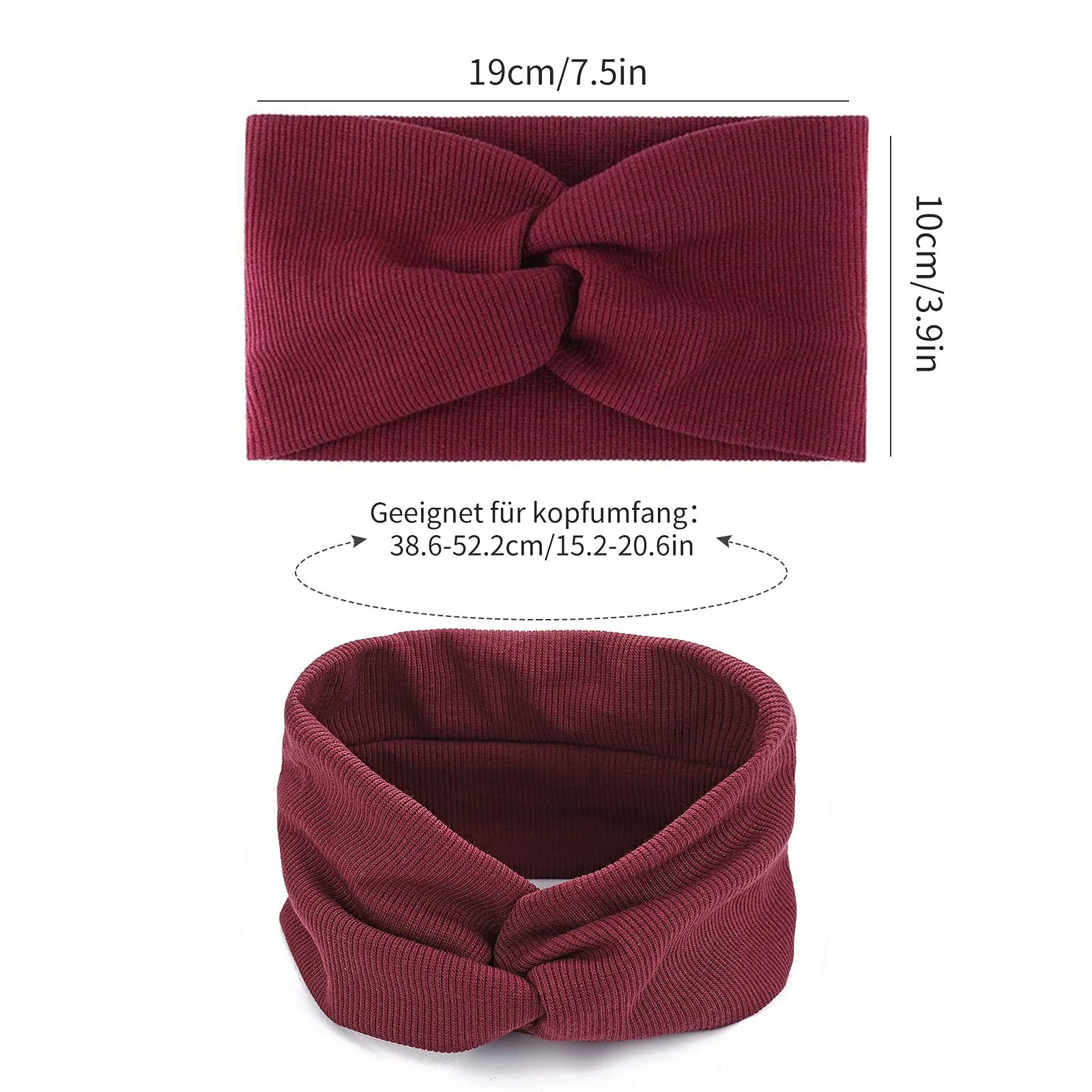 Пов'язка на голову VEGCOO Зимова для жінок, 8 штук, фото №2