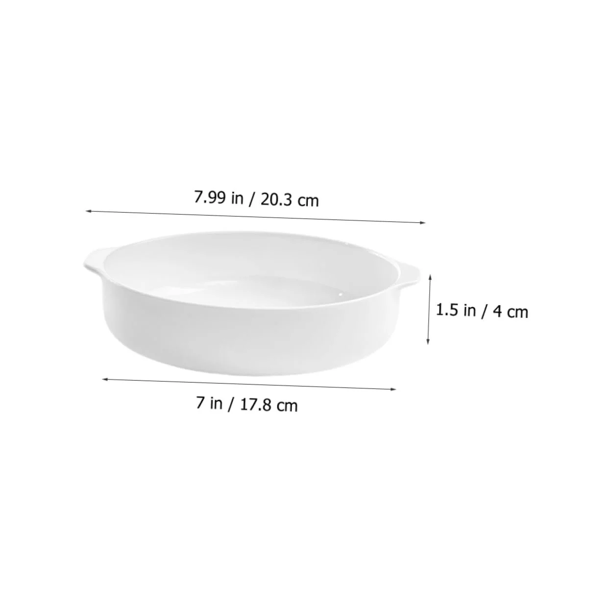 Форма для запікання SOLUSTRE керамічна кругла з двома ручками Біла, фото №6