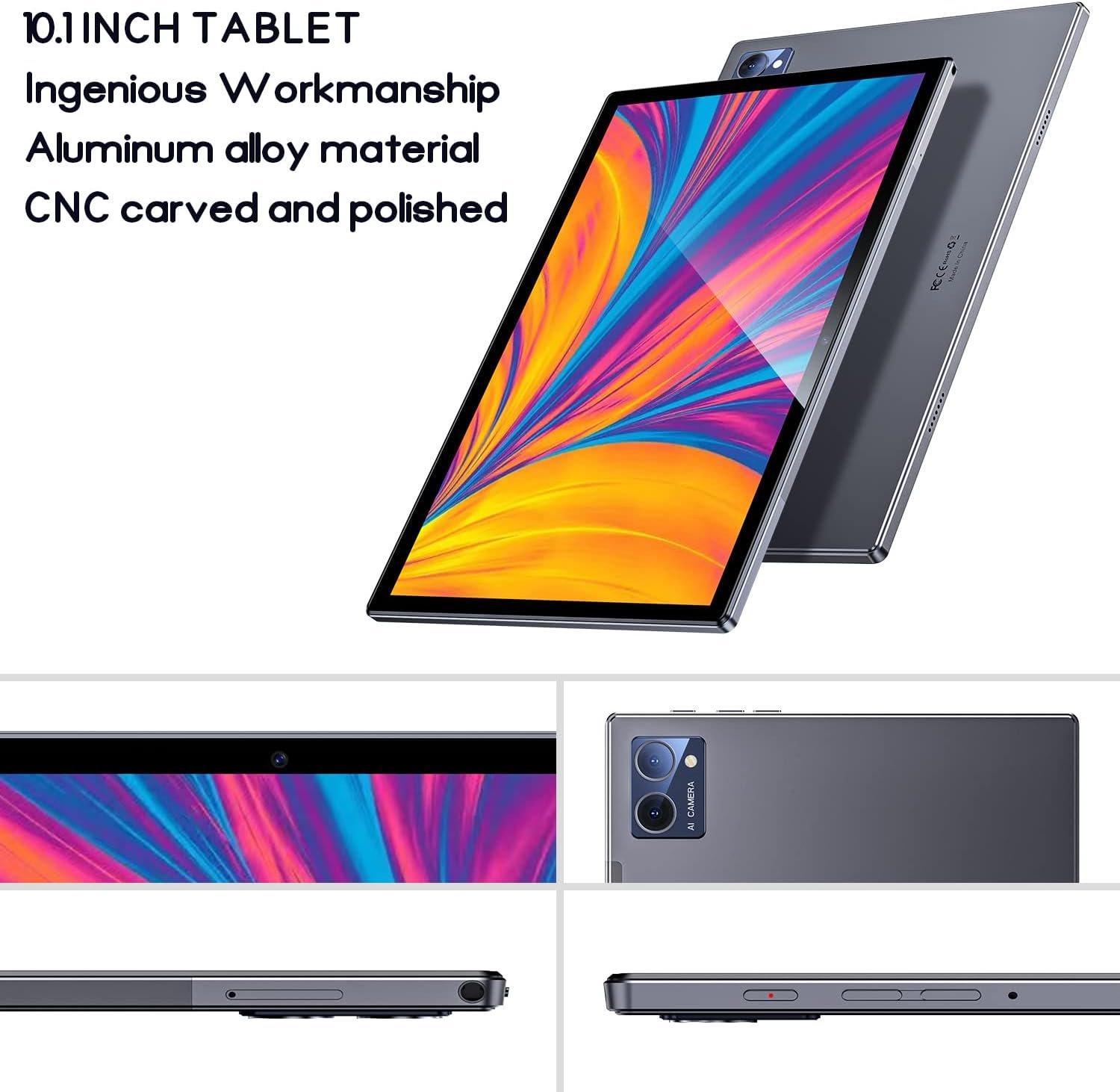 Планшет 10.1" HD Beneve M39 4/64Gb 4 ядра Android 11 6000 mAh Серый, фото №2