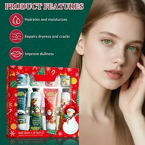 Набір з 8 різдвяних бальзамів для губ і кремів для рук, живильний і зволожуючий synthetic.ua - Фото 1