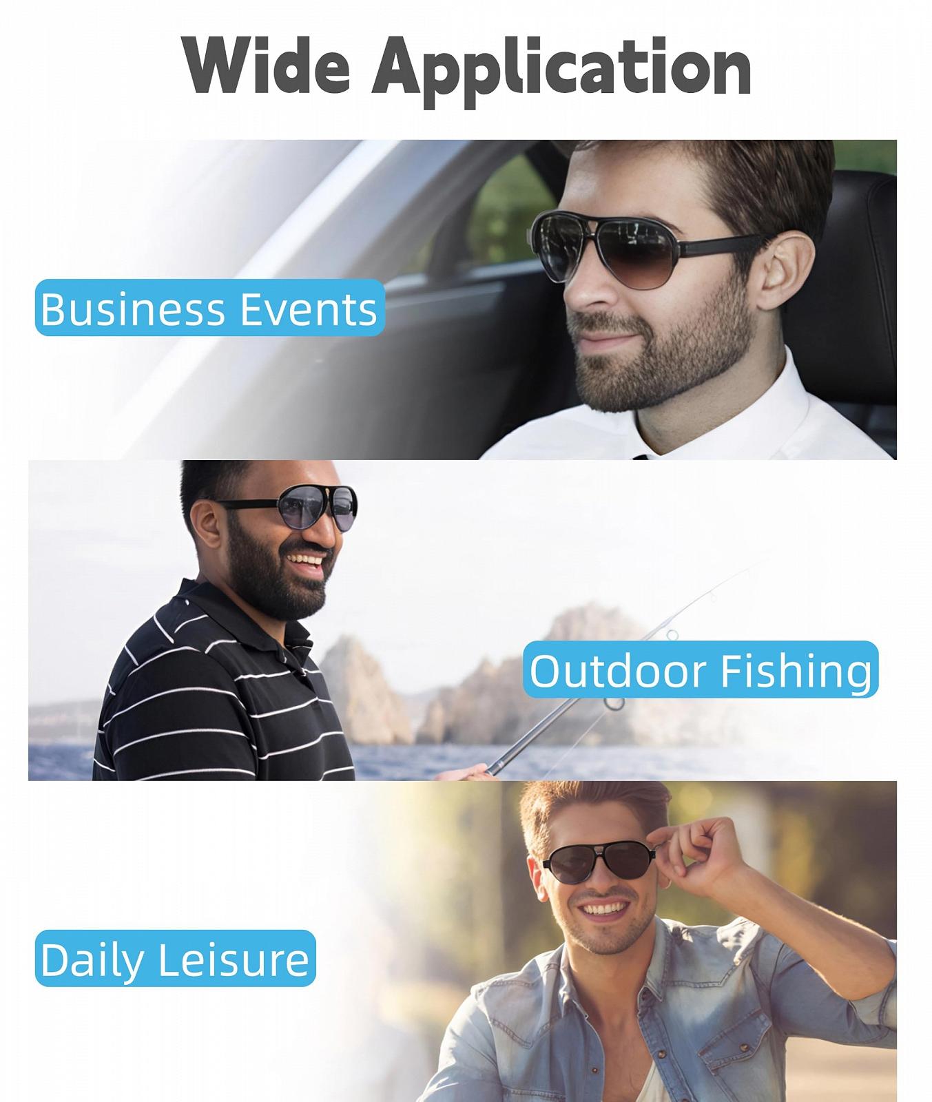 Розумні окуляри для перекладу Bluetooth Сонцезахисні, фото №8