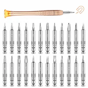 Набір викруток UKOFEW Precision Mechanics 25 in 1 з шкіряним футляром synthetic.ua - Фото 1