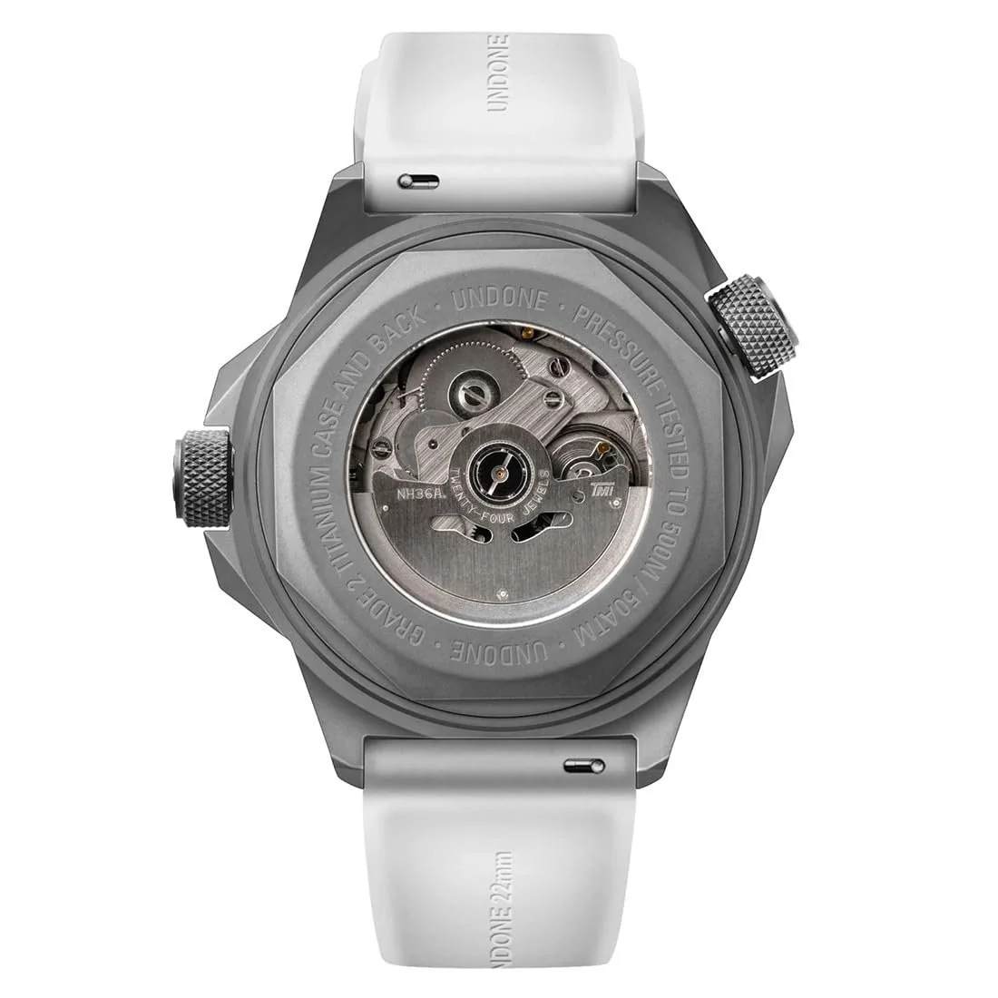 Часы Автоматические Undone Aqualume Titanium, силиконовый ремешок, ткань, белый сапфир, мужские, фото №2 Часы Автоматические Undone Aqualume Titanium, силиконовый ремешок, ткань, белый сапфир, мужские, фото №2