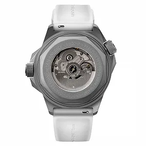 Часы Автоматические Undone Aqualume Titanium, силиконовый ремешок, ткань, белый сапфир, мужские synthetic.ua - Фото 1