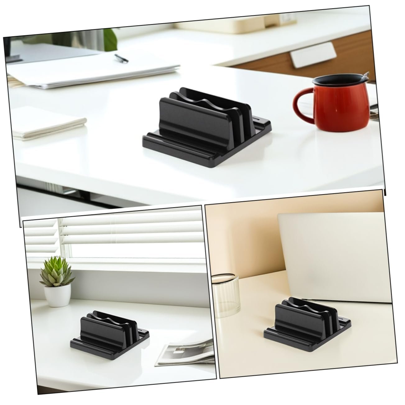 Вертикальная подставка для ноутбука Hemobllo Регулируемая подставка для планшета для стола, экономящая место. Эргономичная многофункциональная подставка для ноутбука для офиса и дома, фото №3