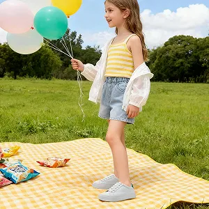 Модные Кроссовки на шнуровке и девочек Белый 256 synthetic.ua - Фото 1