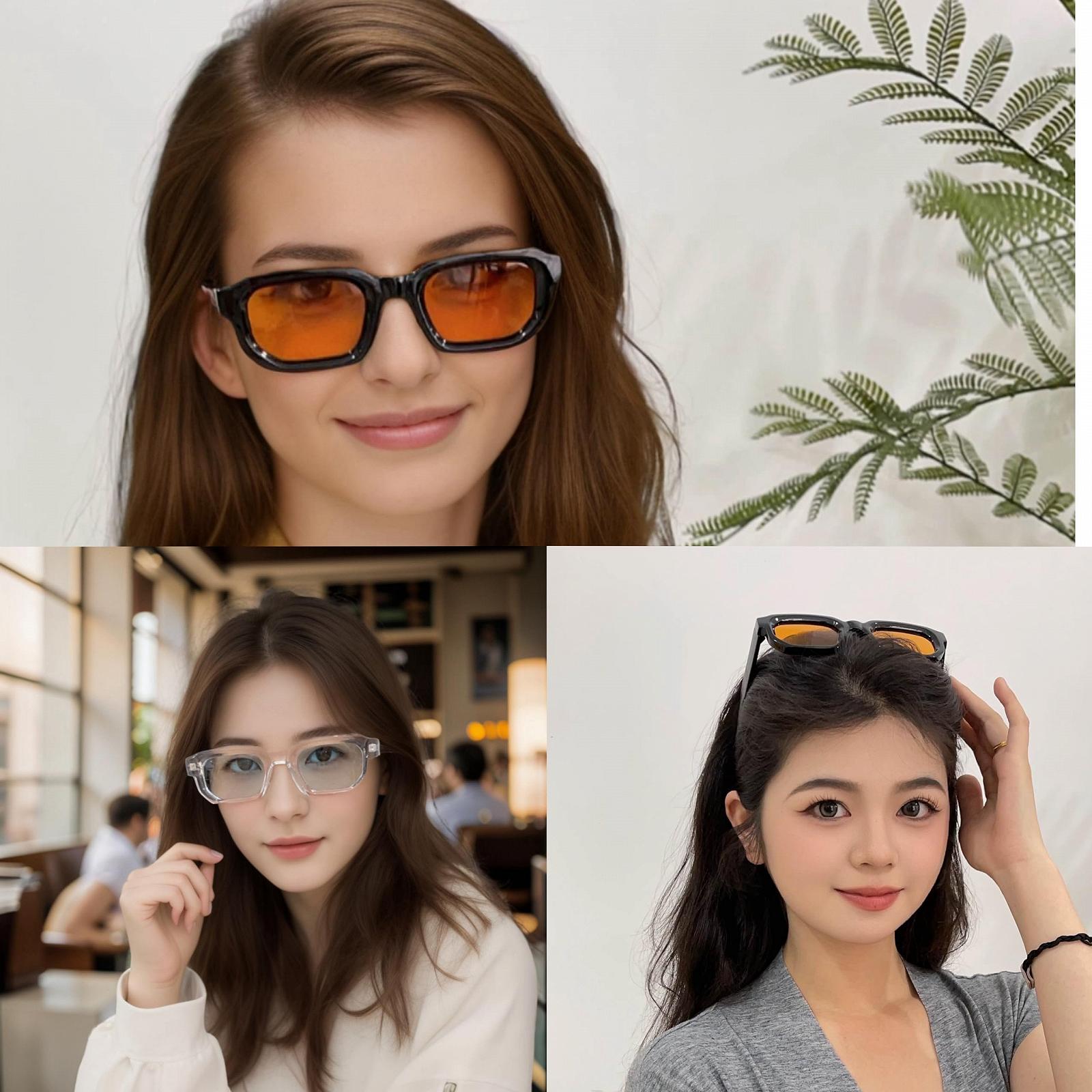 Вінтажні прямокутні сонцезахисні окуляри для жінок і чоловіків Прямокутні, фото №4 Вінтажні прямокутні сонцезахисні окуляри для жінок і чоловіків Прямокутні, фото №4