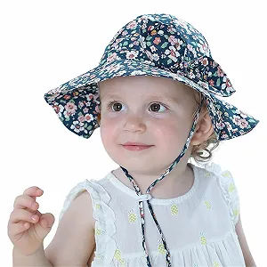 Панама Glücksvogel детская хлопковая с UV-защитой и завязками 0-5 лет synthetic.ua - Фото 1