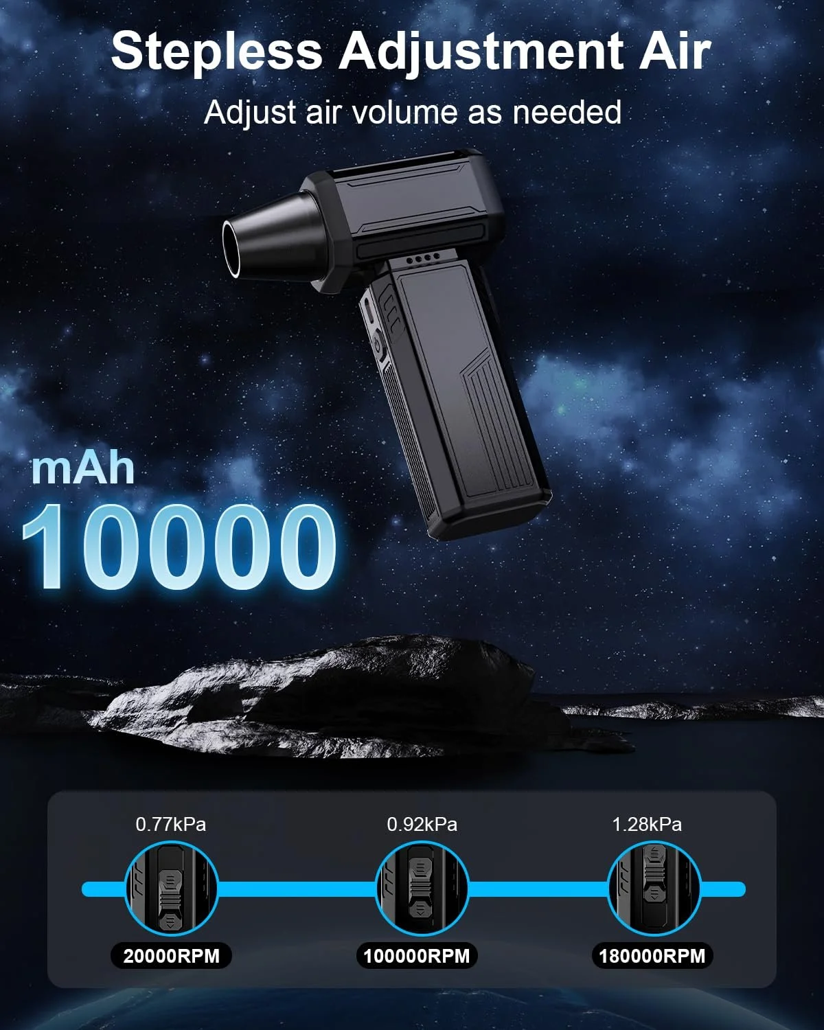 Электрическая воздуходувка 180 000 об/мин регулируемая скорость, фото №9 Электрическая воздуходувка 180 000 об/мин регулируемая скорость, фото №9