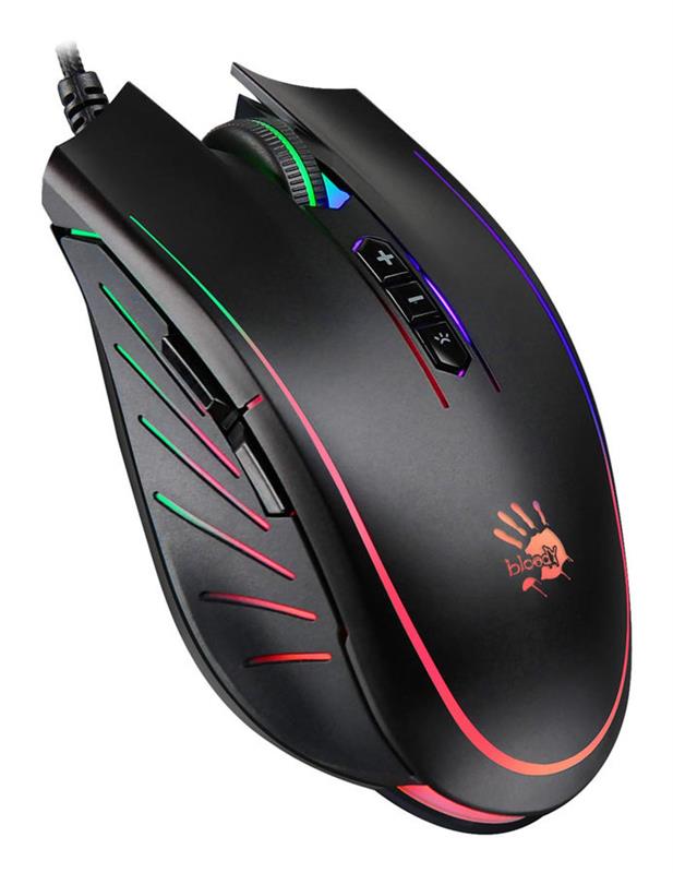 Комп'ютерна миша A4Tech Q81 Bloody Neon XGlide Curve Black, фото №4