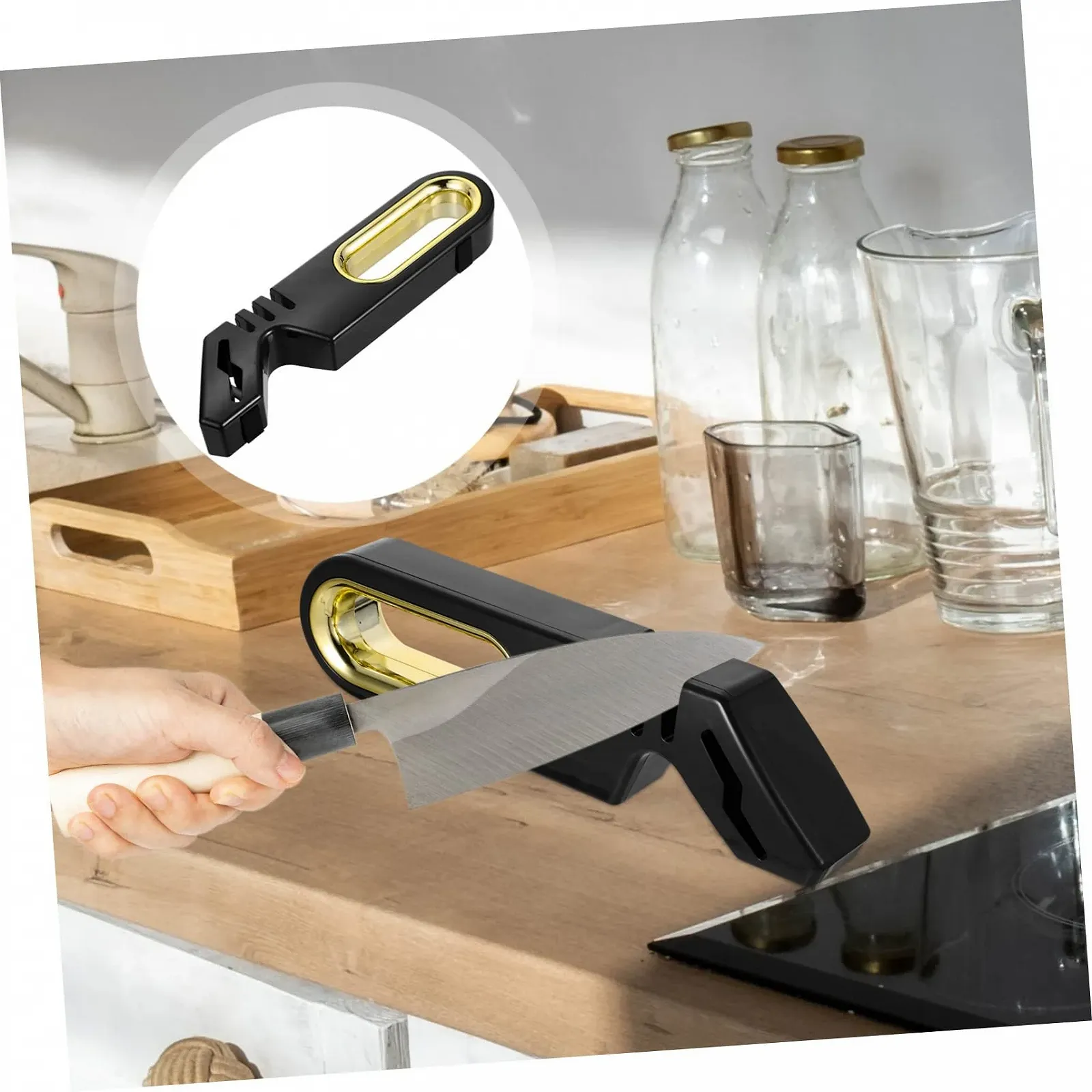 Профессиональная точилка для ножей и ножниц Mobestech Черная, фото №8