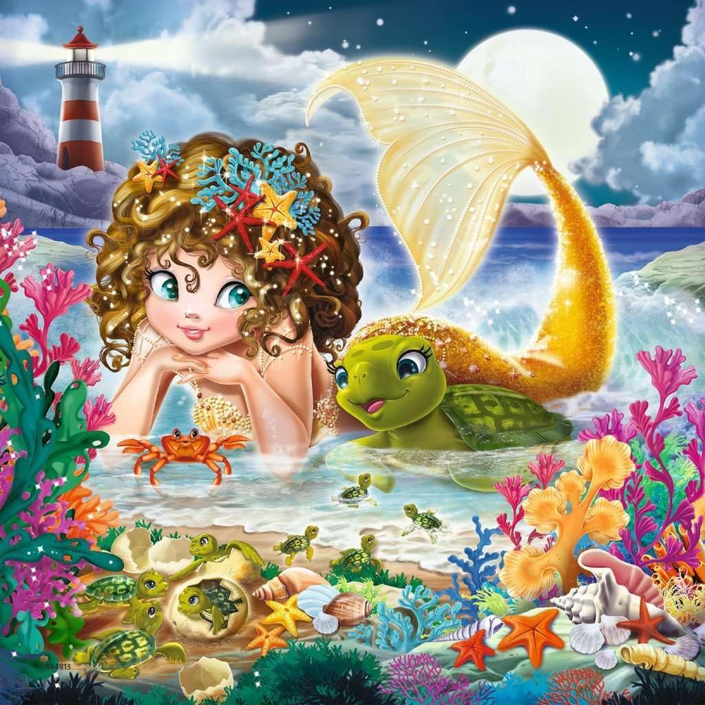 Пазл Ravensburger 08063 Enchanting Mermaids 3 x 49 елементів, фото №5