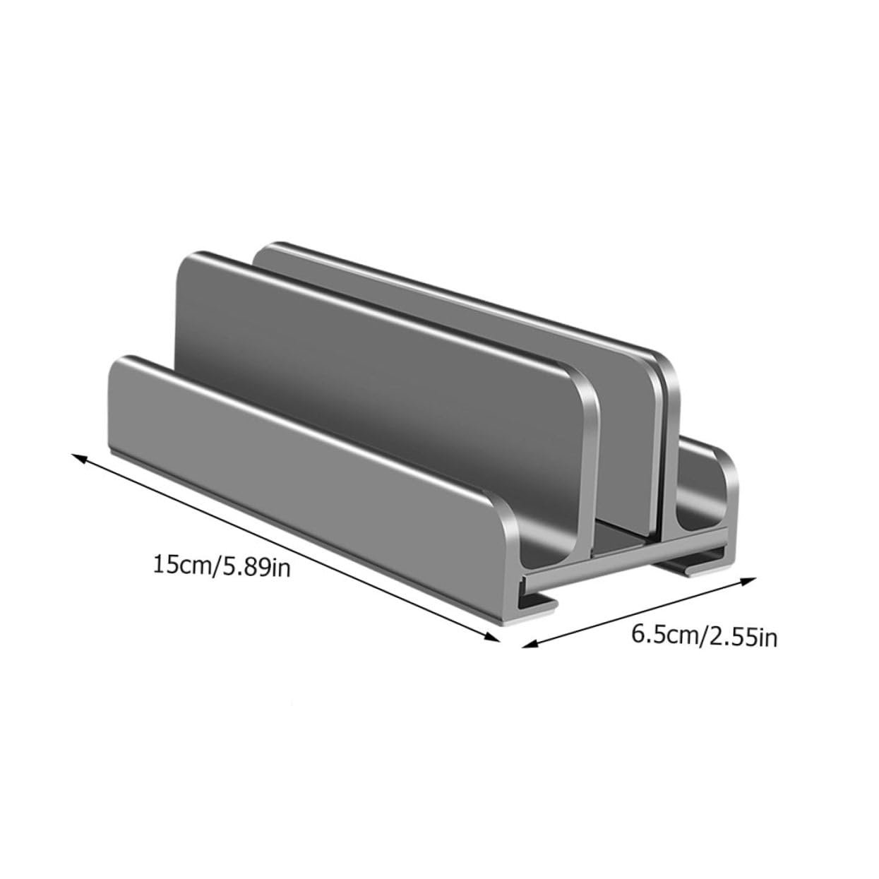 Регульована Підставка для ноутбука Алюмінієвий сплав з силіконовою основою для відведення тепла Вертикальна, фото №2