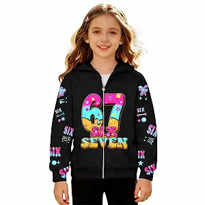 Толстовка Детская Удобная Худи для мальчиков Модная Худи для девочек Зимняя Теплая Повседневная Милая Модная с принтом Лед 67 Пуловер Флисовая Толстовка Лонгслив - Фото 1