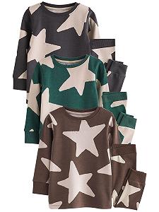 Комплект піжам NEXT з довгими рукавами, 3 шт. - Фото 1