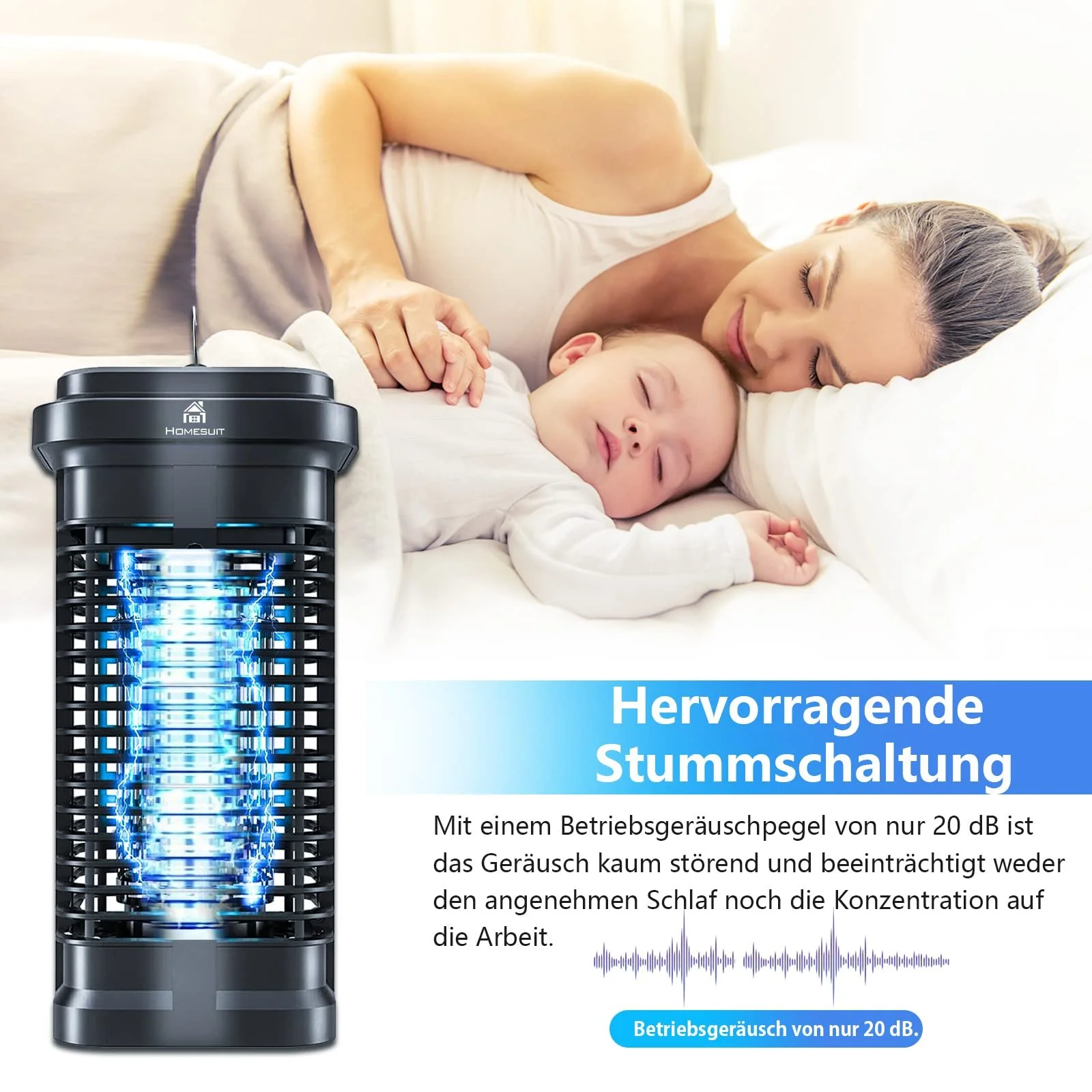 Электрический уничтожитель насекомых Homesuit 20 W 4000 V водонепроницаемый, фото №4