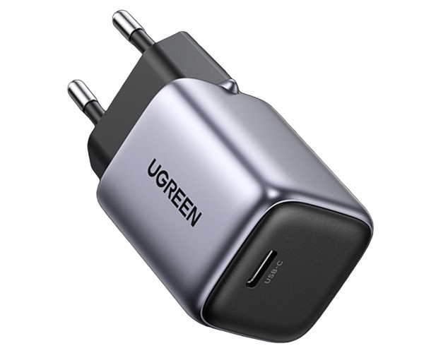 Зарядний пристрій 1xUSB 30W Gan Type-C PD Nexode Mini Сірий CD319 Ugreen, фото №3