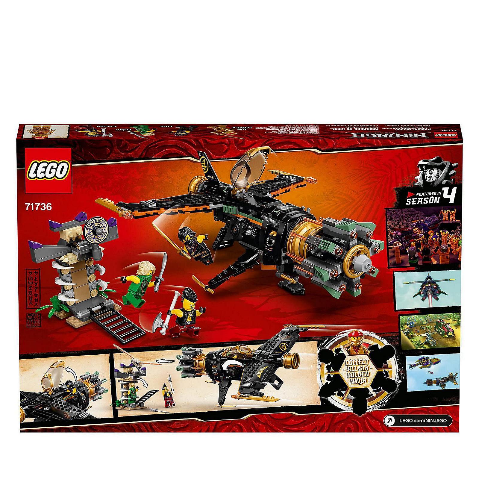 Конструктор LEGO Ninjago 71736 Самолет Кол Сокрушители с тюрьмой и коллекционной фигуркой Золотого Ниндзя Кая, фото №9