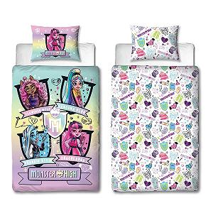 Комплект постільної білизни (підковдра та наволочка) Character World Monster High, одинарний, двосторонній, полікотон - Фото 1