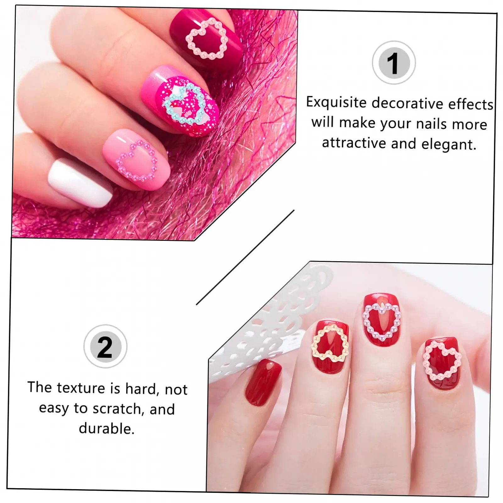 Украшения для маникюра Beavorty 3 шт., цветные жемчужины для творческого дизайна ногтей и короткого маникюра, фото №8