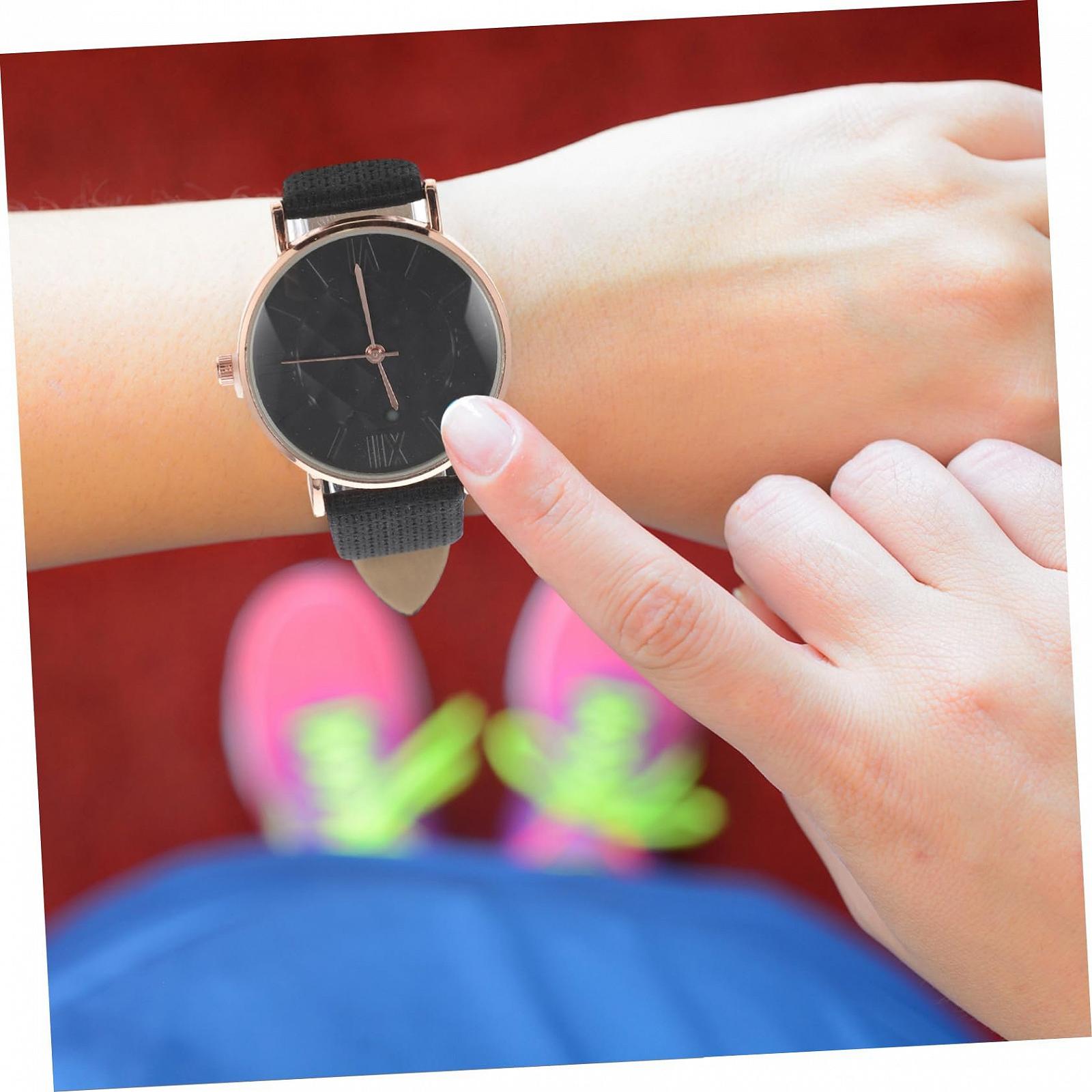 Жіночий годинник LIFKOME Тонкий Годинник з циферблатом Чорний Штучна шкіра, фото №9