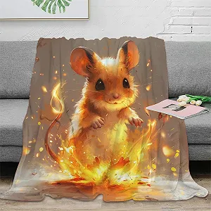 Одеяло Mouse Rat Пушистое Мягкое, Очень Мягкие и Теплые Флисовые Одеяла, Накидки на Диван, Покрывала или Накидки на Кровать, 3D Одеяло, Теплое 127 x 152 см synthetic.ua - Фото 1