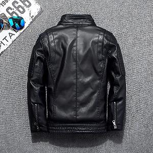 Шкіряна куртка Linboo Перехідна synthetic.ua - Фото 1