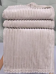 Плед Betz Bari Пухнастий Вельветовий Фланелевий XXL Розмір 150 x 200 см Сіро-коричневий synthetic.ua - Фото 1