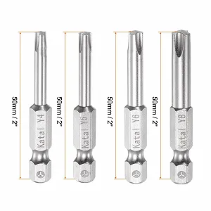 Набір трикутних бітів sourcing map Y4-Y8 1/4 дюйма шестигранний хвостовик 2 дюйма магнітний викрутка типу Y synthetic.ua - Фото 1