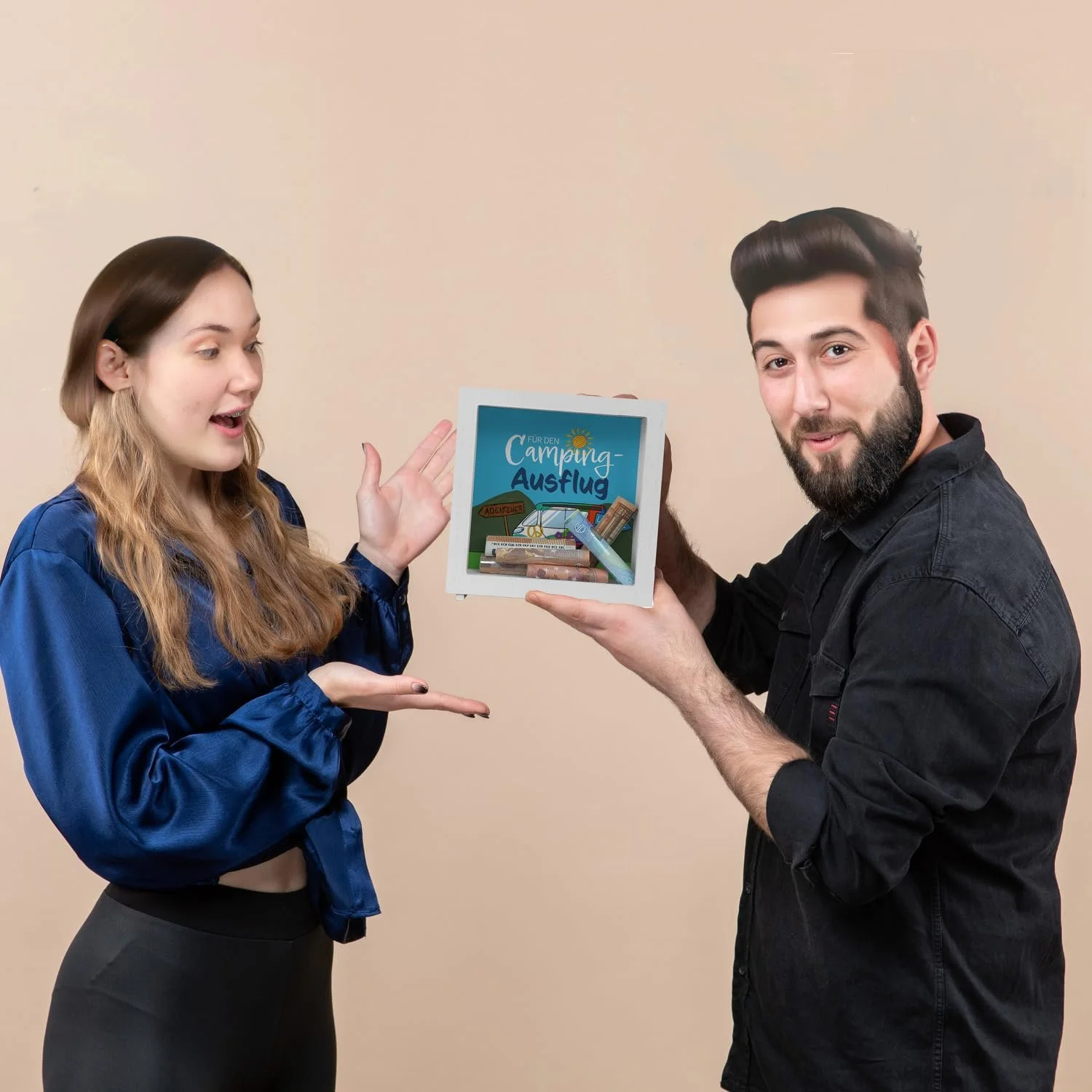 Скарбничка-рамка Camping Trip дерев'яна Flower Power, фото №7