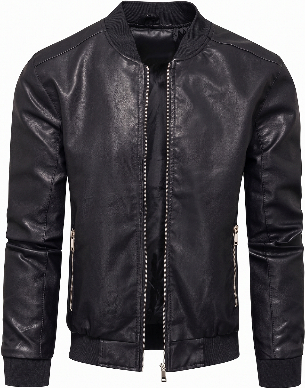 Чоловіча куртка з еко-шкіри Recea - Чорна - XL, фото №1