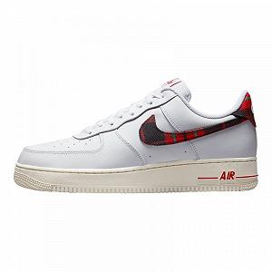 Кросівки Nike Air Force 1 Low '07 LV8 Tartan Plaid White University Red 46 - Фото 1