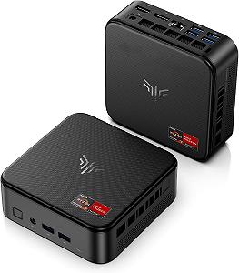 Міні ПК NiPoGi AM06PRO / AMD Ryzen 5 5500U / RAM 16GB / SSD 512GB / 1 x HDMI / 2 x LAN / Wi-Fi 6 / Bluetooth 5.2 / Windows 11 / Чорний - Фото 1