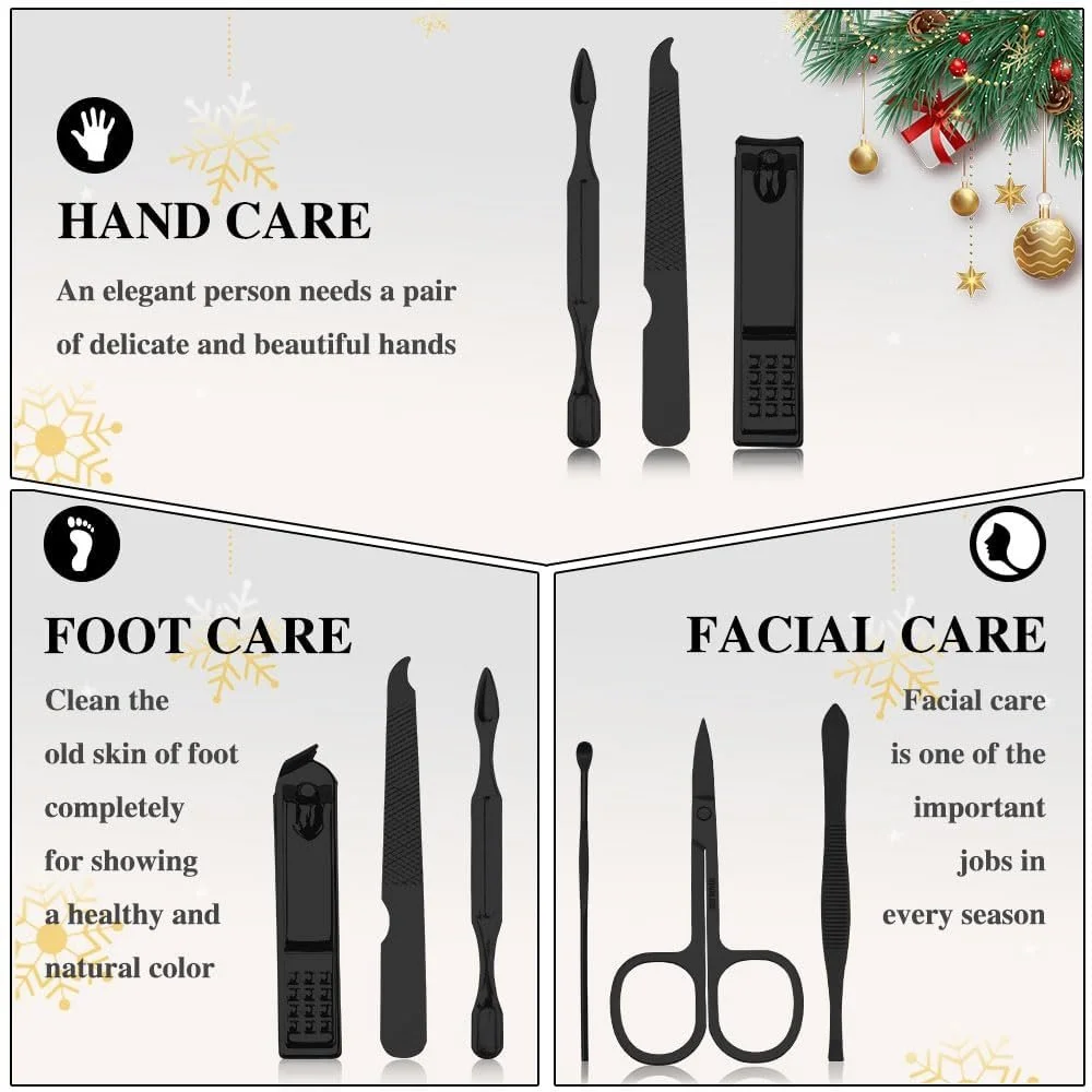 Набор для маникюра и педикюра, 7 шт., из нержавеющей стали, фото №3