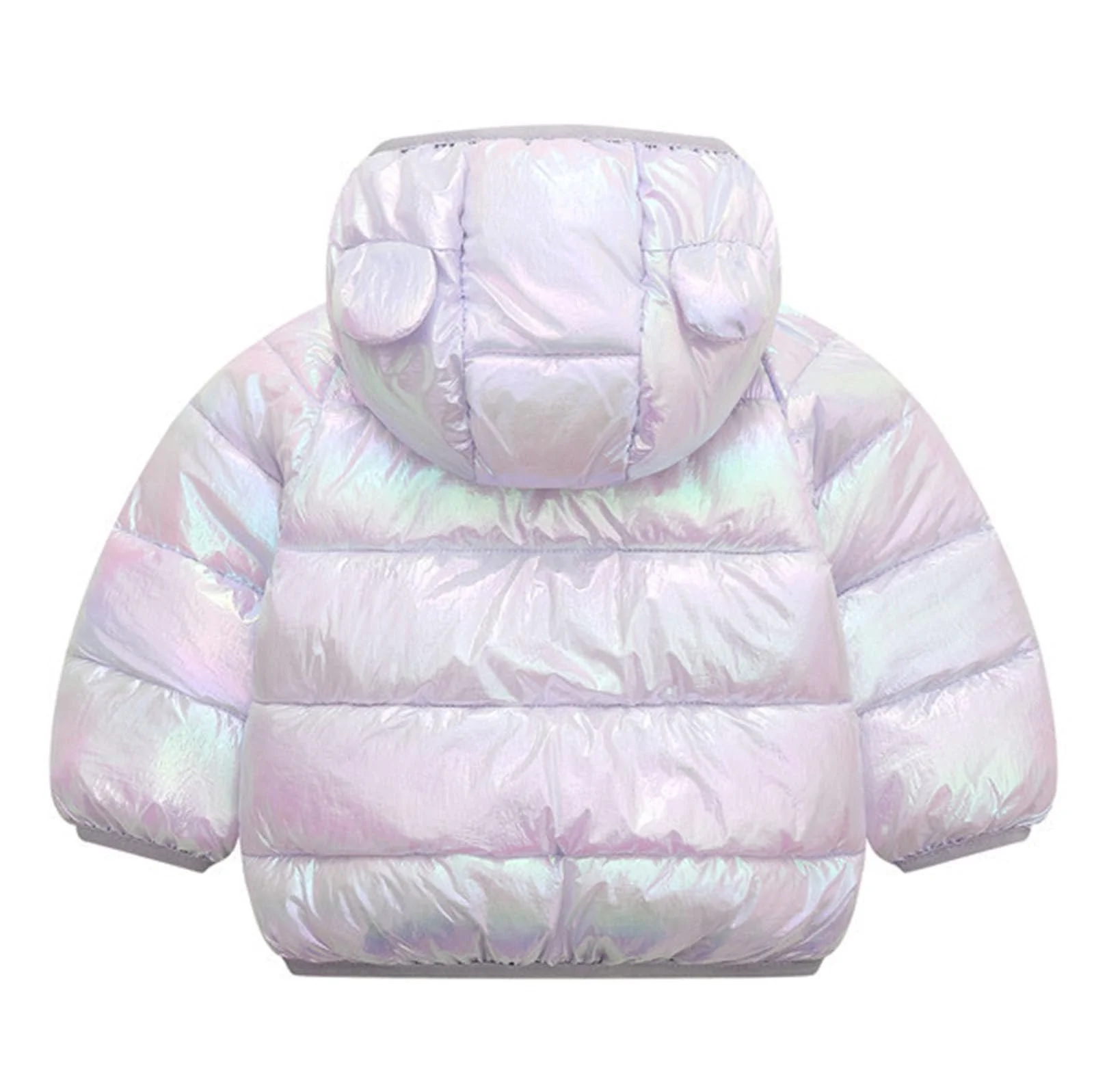 EQWIGKEIT Зимняя куртка для девочек, детская теплая куртка-пуховик с капюшоном, легкая стеганая переходная куртка, унисекс, уличная пуховая куртка, детская зимняя куртка, куртка Softshell, фото №2