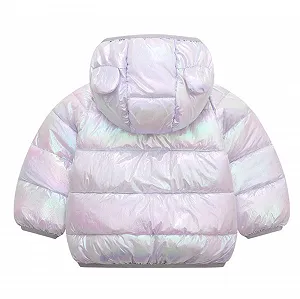 EQWIGKEIT Зимняя куртка для девочек, детская теплая куртка-пуховик с капюшоном, легкая стеганая переходная куртка, унисекс, уличная пуховая куртка, детская зимняя куртка, куртка Softshell synthetic.ua - Фото 1