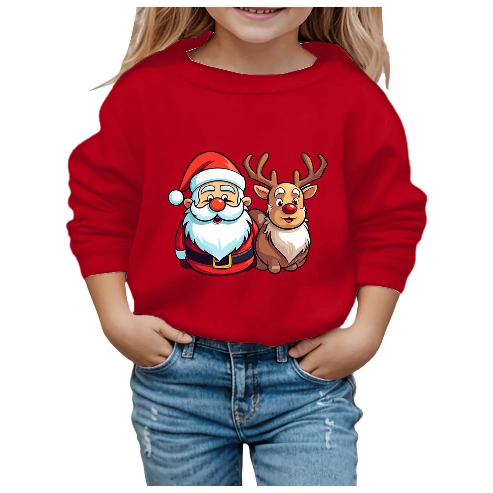 Джемпер Generisch Рождественский Джемпер для Девочек и Мальчиков, Толстовка, Повседневный Верх, Рождественская Толстовка с Капюшоном и Снежинкой, Зимний Теплый Рождественский Пуловер с Принтом, фото №1 Джемпер Generisch Рождественский Джемпер для Девочек и Мальчиков, Толстовка, Повседневный Верх, Рождественская Толстовка с Капюшоном и Снежинкой, Зимний Теплый Рождественский Пуловер с Принтом, фото №1