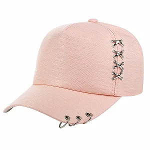 Теннисная бейсболка Unisex однотонная с металлическими кольцами модный повседневный стиль - Фото 1