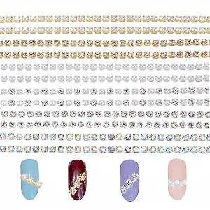 Стрази 3D 6 стилів 12 шт. Ланцюжок із золота та срібла з перлами, підвіски зі штучними перлинами з ABS-пластику - Фото 1