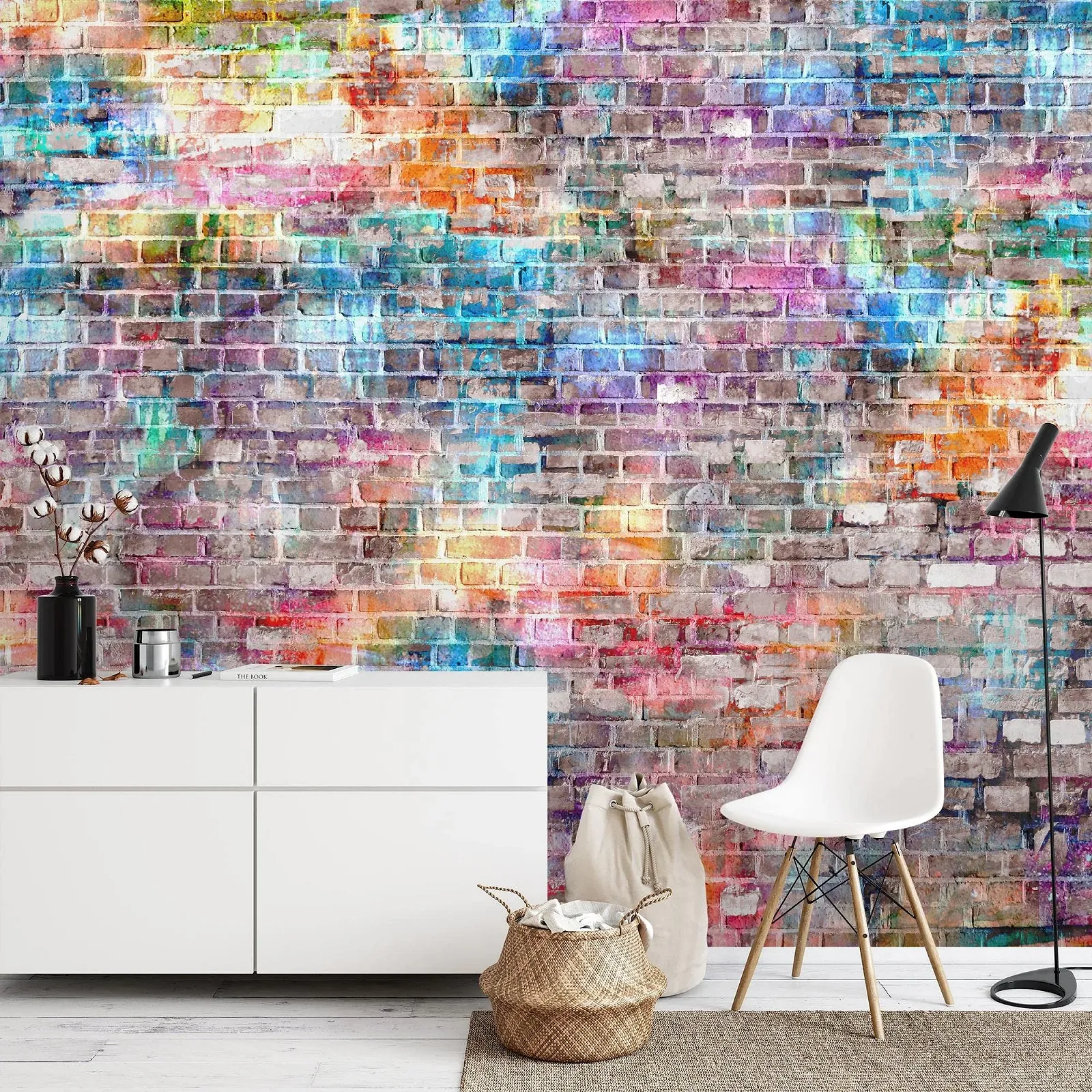 Флізелінові фотошпалери Runa Art Brick Wall 3D Effect 9020012b 396 x 280 см Коричневі, фото №2
