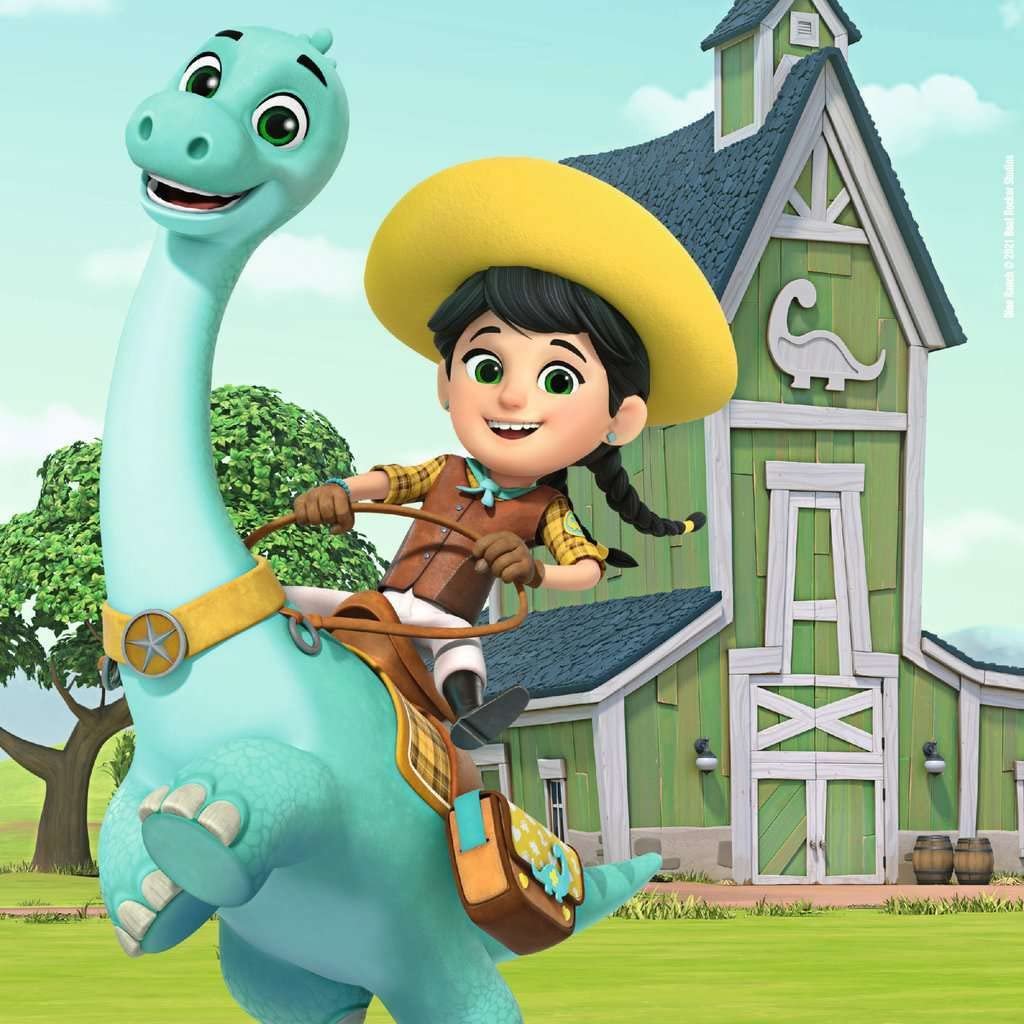 Детский пазл Ravensburger 05589 Jon, Min and Miguel 3 x 49 элементов Dino Ranch, фото №2