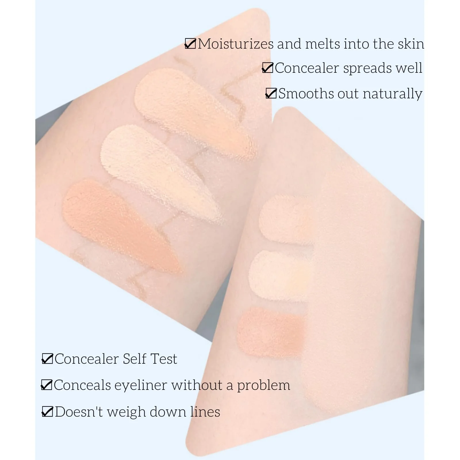 Палетка кремових консилерів Tri-colour, Повнорозмірний консилер для контурування, кремовий консилер 3 в 1, фото №3