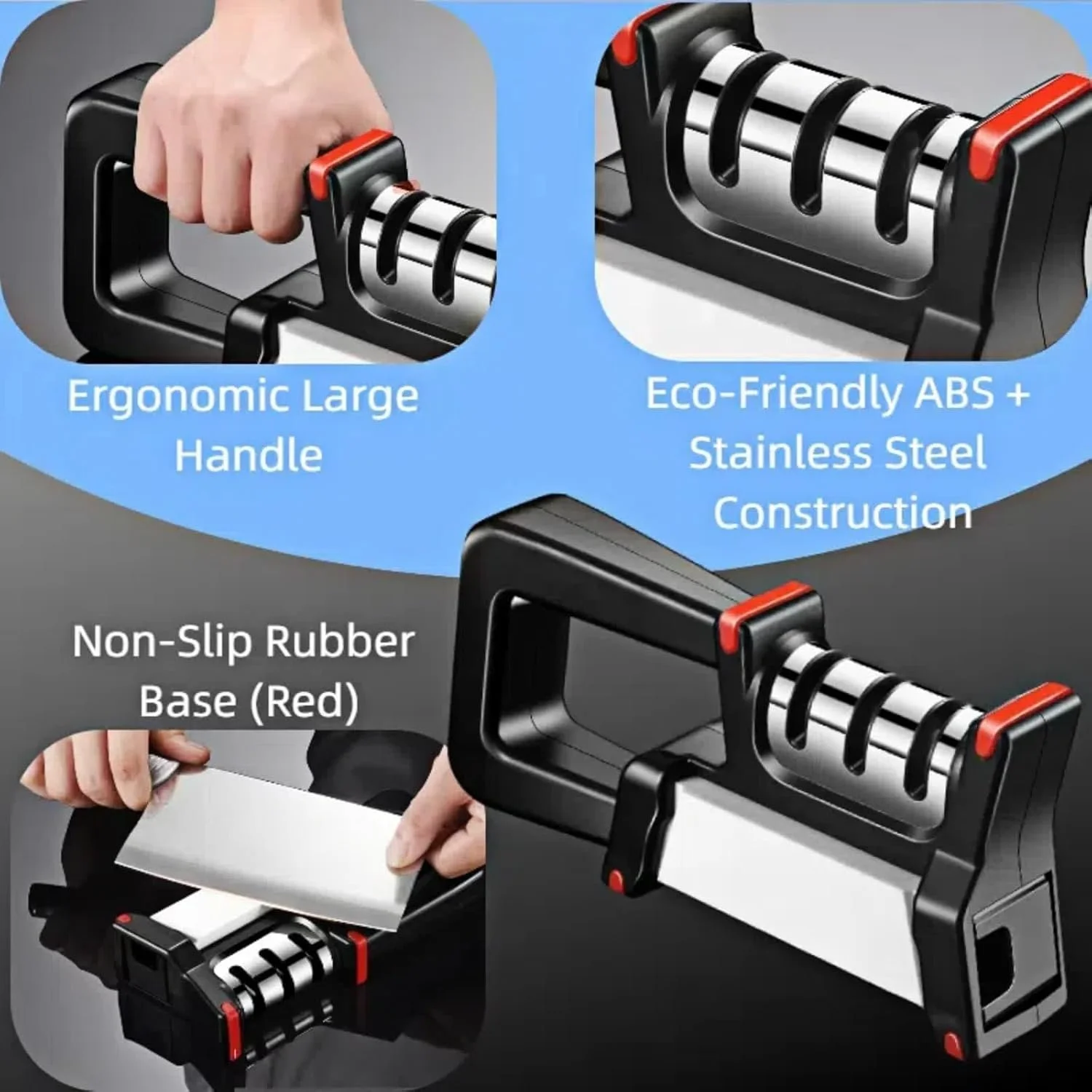 Ручна точилка для ножів 4 в 1 багатофункціональна з силіконовою основою, фото №5 Ручна точилка для ножів 4 в 1 багатофункціональна з силіконовою основою, фото №5