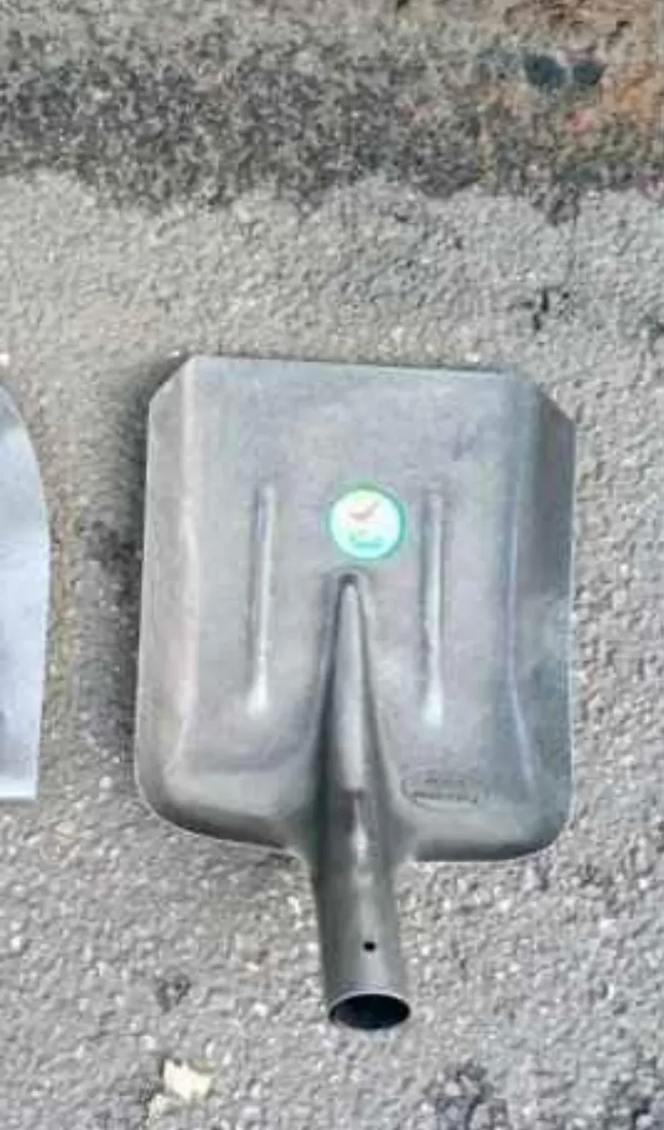 Лопата Снег Зерно из рельсовой стали синей полоской, фото №3