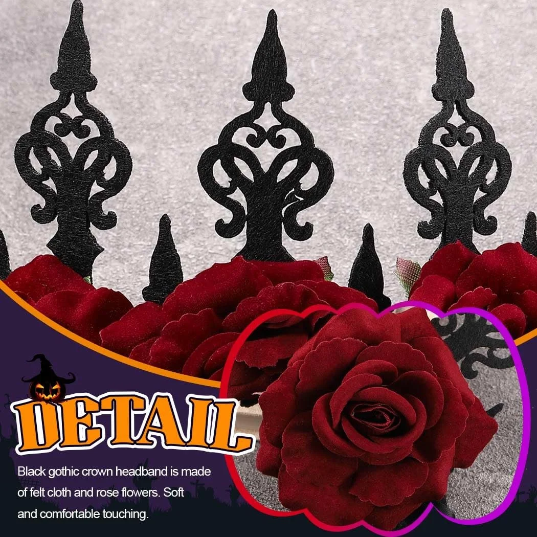 Вінок для волосся Квітка троянди Zoestar, фото №4