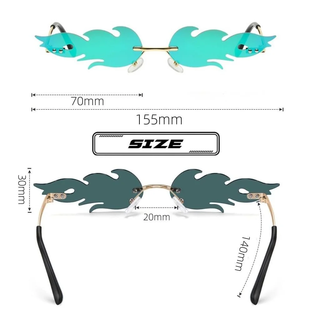 Солнцезащитные очки Без рамки Металл Синий, фото №2