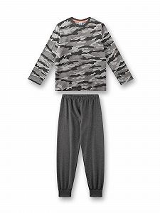 Пижама Sanetta для мальчиков, длинная, серая - Фото 1